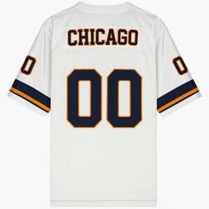 Renegade Chicago 00 Football Jersey White Navy Orange Men’s 2XL